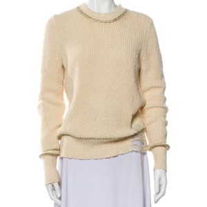 RAQUEL ALLEGRA cream and gold sweater